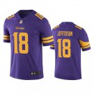 Men & Youth #18 Justin Jefferson Minnesota Vikings Color Rush Limited Purple Jersey