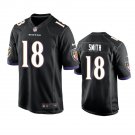 Men & Youth #18 Roquan Smith Baltimore Ravens Game Black Jersey