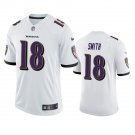 Men & Youth #18 Roquan Smith Baltimore Ravens Game White Jersey