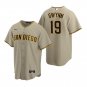Men & Youth #19 Tony Gwynn San Diego Padres Alternate Cool Base Tan Brown Jersey