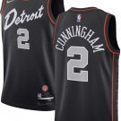 Men & Youth #2 Cade Cunningham Detroit Piston 2023/24 CIty Edition Black Jersey