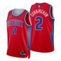Men & Youth #2 Cade Cunningham Detroit Piston 75th Anniversary City Edition Red Jersey