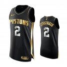 Men & Youth #2 Cade Cunningham Detroit Piston Black Golden Edition Jersey