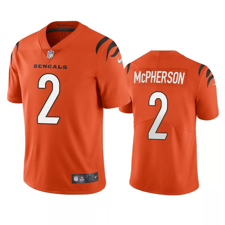 Men & Youth #2 Evan Mcpherson Cincinnati Bengals Color Rush Limited Orange Jersey