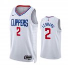Men & Youth #2 kawhi Leonard Los Angeles Clippers 2022/23 Association Edition White Jersey
