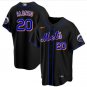 Men & Youth #20 Pete Alonso New York Mets Alternate Cool Base Black Jersey