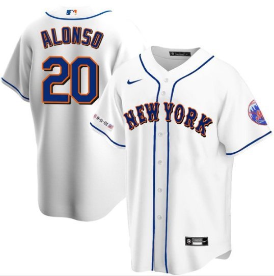 Men & Youth #20 Pete Alonso New York Mets White Home Cool Base Jersey