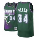 Men & Youth #20 Ray Allen Milwaukee Bucks Throwback Edition Green Jersey
