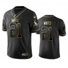 Men & Youth #21 Denzel Ward Cleveland Browns Black Golden Edition Jersey