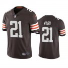 Men & Youth #21 Denzel Ward Cleveland Browns Color Rush Limited Brown Jersey