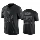 Men & Youth #22 Derrick Henry Tennessee Titans Black Reflective Limited Jersey
