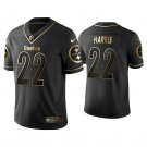 Men & Youth #22 Najee Harris Pittsburgh Steelers Black Golden Edition Jersey