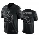 Men & Youth #23 Christian McCaffrey San Francisco 49ers Black Reflective Limited Jersey