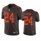 Men & Youth #24 Nick Chubb Cleveland Browns Alternate Color Rush Limited Bronw Jersey