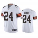 Men & Youth #24 Nick Chubb Cleveland Browns Color Rush Limited White Jersey