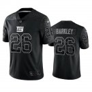 Men & Youth #26 Saquon Barkley New York Giants Black Reflective Limited Jersey