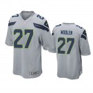 Men & Youth #27 Tariq Woolen Seattle Seahawks Gray Game Jersey