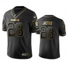 Men & Youth #28 Josh Jacobs Raiders Black Golden Edition Jersey