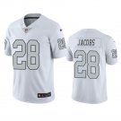 Men & Youth #28 Josh Jacobs Raiders Color Rush Limited White Jersey