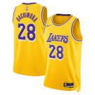 Men & Youth #28 Rui Hachimura Los Angeles Lakers Icon Edition Yellow Jersey