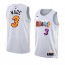 Men & Youth #3 Dwyane Wade Miami 2022-23 City Edition Mashup Vol.2 White Jersey