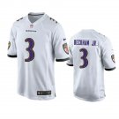 Men & Youth #3 Odell Beckham Jr. Baltimore Ravens Stitched White Game Jersey