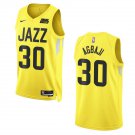 Men & Youth #30 Utah Jazz Ochai Agbaji 2022-23 Icon Edition Gold Jersey