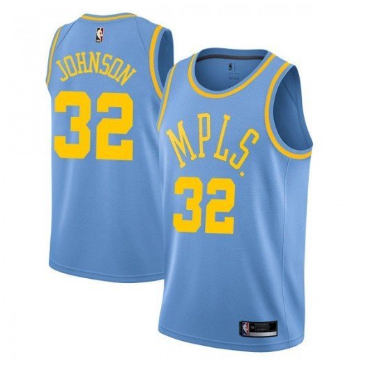 Men & Youth #32 Magic Johnson Los Angeles Lakers MPLS. Edition Blue Jersey