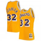 Men & Youth #32 Magic Johnson Los Angeles Lakers Throwback Edition Yellow Jersey
