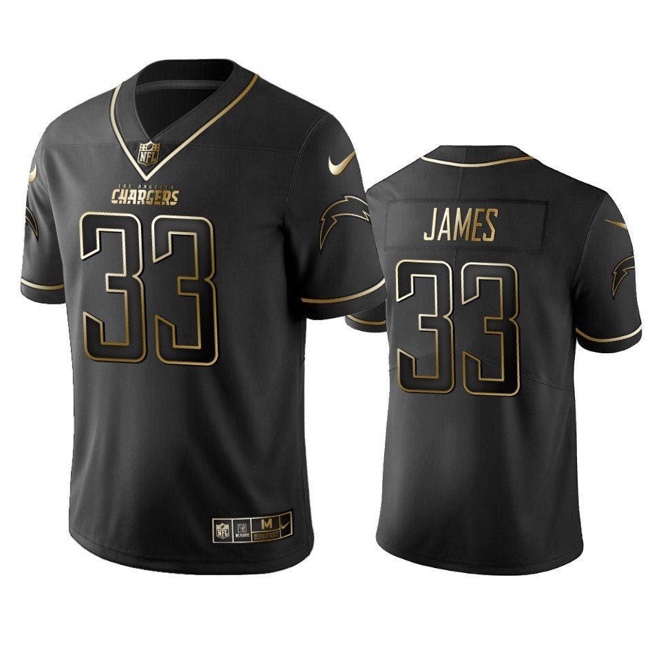 Men & Youth #33 Derwin James Los Angeles Chargers Black Golden Edition Jersey