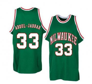 Men Youth 33 Kareem Abdul Jabbar Milwaukee Bucks Throwback Green Jersey