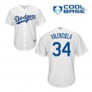 Men & Youth #34 Fernando Valenzuela Angeles Dodgers Cool Base White Jersey