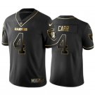 Men & Youth #4 Derek Carr Raiders Black Golden Edition Jersey