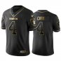 Men & Youth #4 Derek Carr Raiders Black Golden Edition Jersey