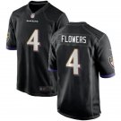 Men & Youth #4 Zay Flowers Baltimore Ravens Stitched Black Game Jersey
