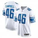 Men & Youth #46 Jack Campbell Detroit Lions White Stitched Game Jersey