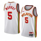 Men & Youth #5 Dejounte Murray Atlanta Hawks 2022-23 Association Edition White Jersey