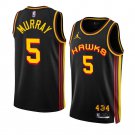 Men & Youth #5 Dejounte Murray Atlanta Hawks 2022-23 Statement Edition Black Jersey