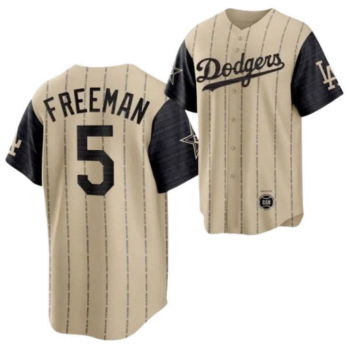 Men & Youth #5 Freddie Freeman Los Angeles Dodgers Black Heritage Night Cool Base Jersey