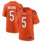 Men & Youth #5 Tee Higgins Cincinnati Bengals Game Orange Jersey