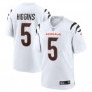 Men & Youth #5 Tee Higgins Cincinnati Bengals Game White Jersey