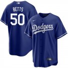 Men & Youth #50 Mookie Betts Los Angeles Dodgers Blue Alternate Cool Base Jersey