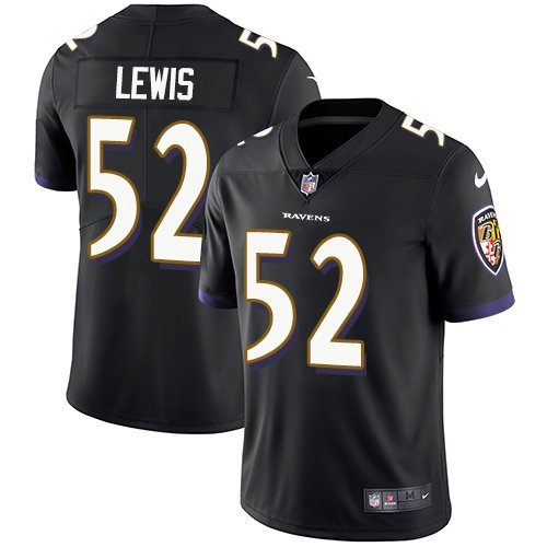 Men & Youth #52 Ray Lewis Baltimore Ravens Color Rush Limited Black Jersey