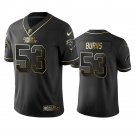 Men & Youth #53 Brian Burns Carolina Panthers Black Golden Edition Jersey