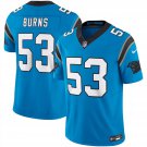 Men & Youth #53 Brian Burns Carolina Panthers Color Rush Vapor Limited Blue Jersey