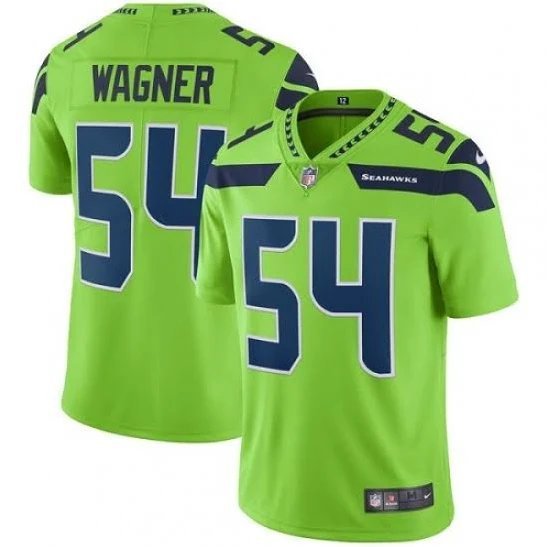 Men & Youth #54 Bobby Wagner Seattle Seahawks Color Rush Vapor Limited Green Jersey