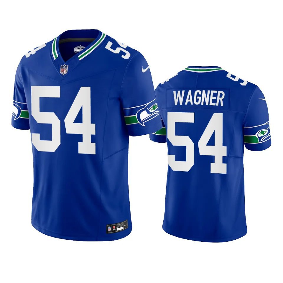Men & Youth #54 Bobby Wagner Seattle Seahawks Royal Throwback F.U.S.E. Limited Jersey