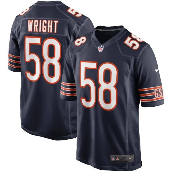 Men & Youth #58 Darnell Wright Chicago Bears Navy Blue Game Jersey