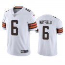 Men & Youth #6 Baker Mayfield Cleveland Browns Color Rush Limited White Jersey