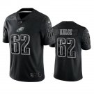 Men & Youth #62 Jason Kelce Philadelphia Eagles Black Reflective Limited Jersey
